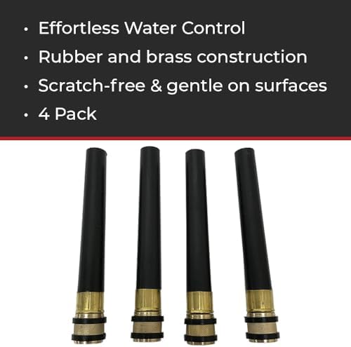 Hi-Tech Adjustable Bend & Spray Water Hose Nozzle – Heavy-Duty, Leak-Proof Nozzles for Car Washing and Lawn Care (4 Pack) - Image 4