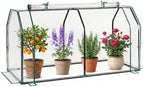 Happygrill Portable Mini Greenhouse w/Roll-up Zipper Door & PE Cover by HAPPYGRILL