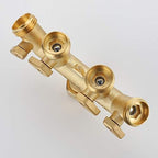 Premium Heavy Duty Brass 4 Way Garden Hose Splitter Improved, NPT3/4" Copper Four Outlet Faucet Diverter Valve, Outdoor Garden Manifold Adapter Connector (4-way) - Image 3