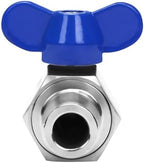 DERNORD 5/8" Hose Barb Ball Valve SS304 Mini Shut Off Ball Valve for Water Gas Fuel Drip Irrigation and Aquariums (Pack of 2) - Image 3