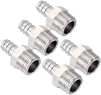Pack of 5, SUS304 Hose Barb Fitting 3/4" Hose Barb to 1" NPT Male by Kozelo