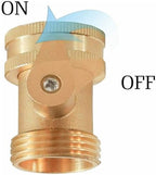 OAkita Garden Hose Connector, 2-Piece 3/4 in. Heavy-Duty Solid Brass Garden Hose shutoff Valve with 4 Extra Rubber washers - Image 5