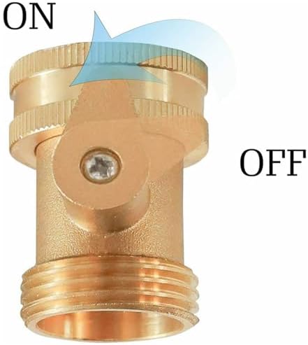 OAkita Garden Hose Connector, 2-Piece 3/4 in. Heavy-Duty Solid Brass Garden Hose shutoff Valve with 4 Extra Rubber washers - Image 5
