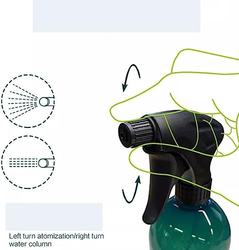 Watering Can Spray Bottle Plastic Green 500ML, Hand Held Pressure Plant Mister, Empty Water Sprayer Watering Can for Indoor and Outdoor Gardening and Home Cleaning Garden Watering Cans Indoor Watering - Image 4