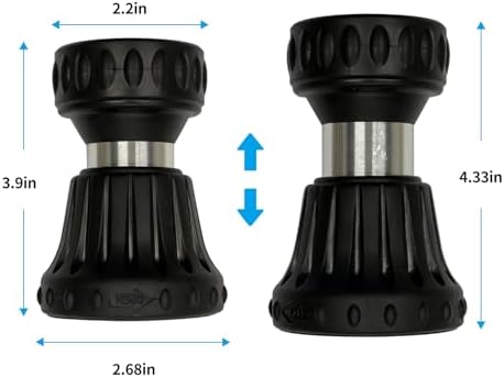 Cyprium Water Hose Nozzle Spray Water Nozzles 2 Pcs For Garden Fireman Style Hose Nozzle Black & Pink Outdoor Hose Nozzle Sprayer High Pressure Watertight Connections For Reliable Use In Gardening - Image 3