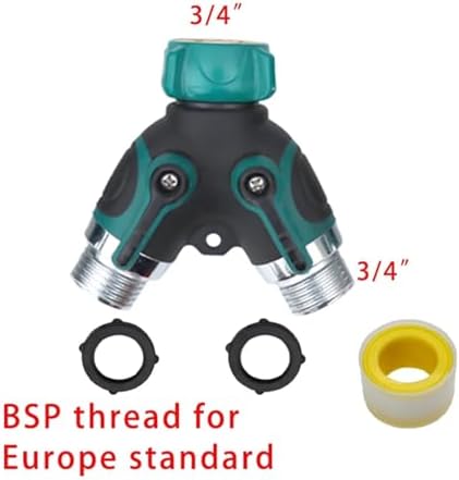 1-2-4 Way Heavy Duty Garden Hose Splitter Faucet Splitter, Outdoor Faucet Splitter Adapter for Water Hose, Water Spigot Splitter(Y EU) - Image 2