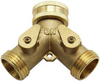 Plumbing Fittings Ball Valve Irrigation Y Connectors 2 Way Tap Garden Hose Pipe Splitter Quick Connector Adapter 1 Pcs(European Standard) by Unknown