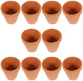 Flower Pot 10pcs Pottery with Drainage Hole Red by PLAFOPE
