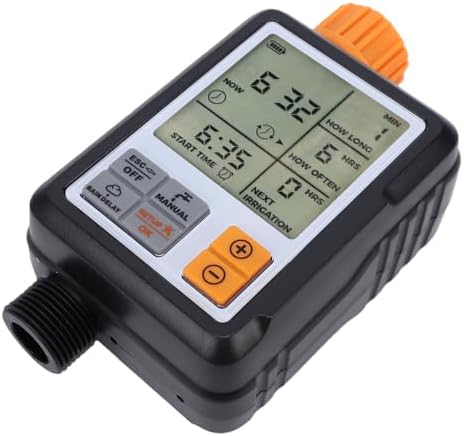 Automatic Irrigation Timer IP55 Protection Large Screen Digital Watering Controller, Programmable Sprinkler Timer for Garden Lawn Potted Plants, Battery Not Included - Image 4