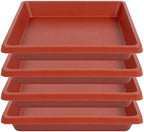 Plant Saucer 12 Inch Square 4 Pack, Plastic Plant Drip Trays, Plant Saucers for Indoors and Outdoors, Flower Pot Saucers, Saucers for Potted Plants, Planter Saucer, Plant Water Catcher Trays for Pots by Unknown