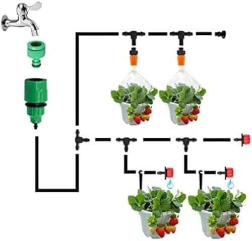 Garden Supplies 5-50m DIY 4/7mm PVC Garden Watering Garden Hose Micro Irrigation Pipe Drip Watering Kits with Adjustable Drippers Punch Tool Irrigation Supplies(50M) - Image 7