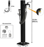 Outdoor Water Column with Faucet, Garden Water Column Freestanding with Spray Gun, Yard Hydrant Stainless Steel, Outdoor Water Spigot with Dual Inlet, for Irrigation Washing (23.6in) - Image 2