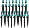 50PCS 2-In-1 Drip Irrigation Emitters with Stake for 1/4 inch Irrigation Tubing, Quick Connect 195mm Stake Sprinkler 8-Hole Watering Dripper＆Misting Nozzles Garden Watering System (2-In-1 Nozzle) by MUCIAKIE