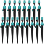 50PCS 2-In-1 Drip Irrigation Emitters with Stake for 1/4 inch Irrigation Tubing, Quick Connect 195mm Stake Sprinkler 8-Hole Watering Dripper＆Misting Nozzles Garden Watering System (2-In-1 Nozzle) by MUCIAKIE