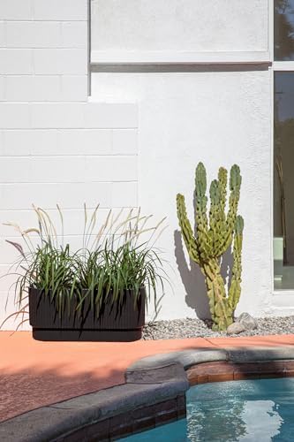 Veradek Demi Series Long Planter for Porch, Patio, Backyard | Durable Plastic-Concrete Material | Modern Décor for Shrubs, Flowers - Image 5