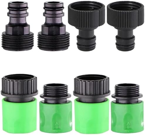 Expandable Garden Hose Repair Kit 10PCS Hose Quick Connector Nipple 3/4 Inch Male Threaded Pipe Adapter for Garden Tubing Drip Irrigation Watering System(F-USA) by Unknown