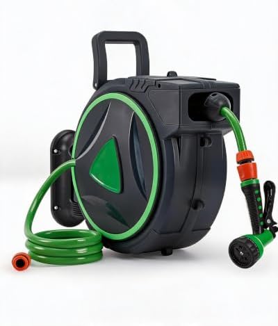 Garvee Retractable Garden Hose Reel, 5/8 IN x 65 ft Wall Mounted Heavy Duty by Garvee