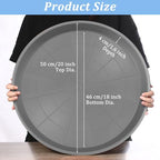 Eccliy 6 Pack Plastic Plant Saucer, Round, 16 Inch, Gray - Image 2