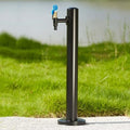 Freestanding Stainless Steel Garden Hose Holder with Faucet - Outdoor Fountain Hydrant for Car Washing, Watering & Landscape Decor - Durable & Stylish Garden Accessory by Unknown