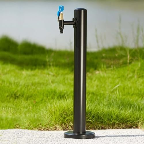 Stainless Steel Freestanding Water Column - 60cm Garden Hose Holder with Faucet, Decorative Fountain & Hydrant for Outdoor Car Washing, Watering & Landscaping by Unknown
