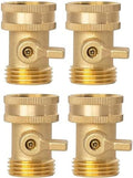 Brass Garden Hose Shut Off Valve, Heavy Duty 3/4 Inch Solid with 4 Extra Rubber Washers(4 PCS (EU Standard)) by Unknown