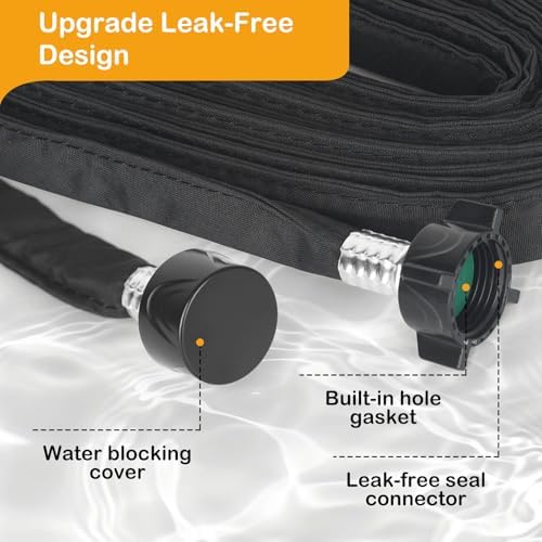 Flat Soaker Hose 50FT*4 Heavy Duty Double Layer Design Save 80% Water for Garden Lawn and Flower Bed Drip Irrigation (200FT) - Image 3
