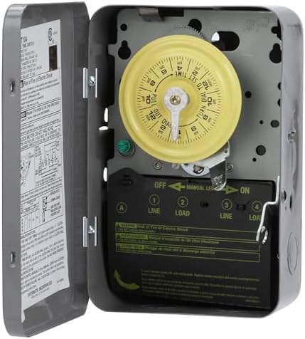 Intermatic T104 24-Hour Mechanical Timer Switch, 208-277V DPST, Indoor - Image 2