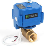 U.S. Solid 1/2 in Brass Motorized Ball Valve, 9-24 V AC/DC, 2-Wire Auto Return, Normally Open, Full Port, Manual Override, Position Indicator - Image 3