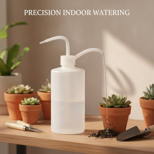 Precision Squeeze Watering Bottle with Narrow Nozzle, Durable POM Plastic for Indoor Plants, White - Image 2