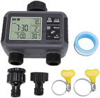 Water Timer for Garden Hose, 2 Zone Sprinkler Timer Automatic Irrigation Timers for Outdoor Yard Lawn Garden Courtyard, LCD Display 3/4-1/2 Inch Faucet Watering Timers - Image 7