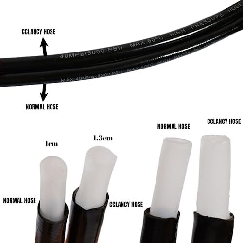Sewer Jetter Kit for Pressure Washer 5800 PSI Drain Cleaner Hose 1/4 Female NPT,Button Nose,Pressure Washer Adapter,Button Hose Sewer Jetting Nozzle Pearl Corsage Pin Waterproof Tape with 2 Spanner - Image 5