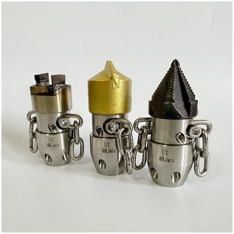 3/8 1/2 40-100L 360° Rotating Pagoda Nozzle 300bar for Sewer - Image 6