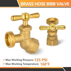 30PC HeSun 1/2" FIP Inlet x 3/4" MHT Outlet No-Kink Hose Bibb Valve - Image 4