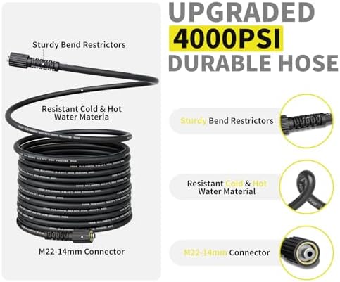 POHIR 5000PSI Pressure Washer Gun and 50ft Hose 4000psi - Image 5
