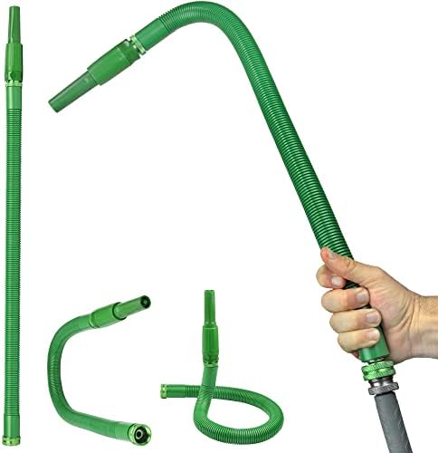 Bernini FlexEnd Garden Wand, Flexible Hose Sprayer with Fireman Nozzle for Versatile Watering and Cleaning - 31" Reach, Forest by BerniniFountains