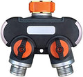 2-Way Garden Hose Connector, Faucet Adapter Attaches 2 Hoses to 1 Spigot, Faucet Connector with Valve, Garden Hose Splitter by Unknown