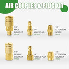 45Pcs 1/4" Air Hose Fittings Coupler & Plug Air Compressor Kit - Image 2
