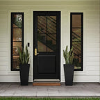 22" Tall Planters with Self Watering, 22 Inch, Black, Set of 2 - Image 4