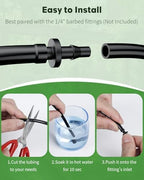 Pawfly 500 ft. 1/4" Drip Irrigation Tubing, Blank Distribution PVC Tubing for Drip Irrigation System, Drip Irrigation Hose Roll for Garden Watering System - Image 4