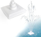 Aqua Select Floating Outdoor Pool Fountain | White | Adjustable Height by Aqua+Select