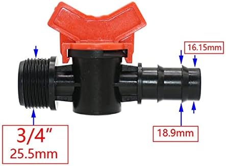 Hose Connector Adapter 1/2 3/4 Thread To 8mm/10mm/12mm/14mm/16mm/19mm Hose Garden Faucet Irrigation Valve Using Pe Tube Tonnage 20Pcs (Color : 3I4 to 16mm) - Image 2