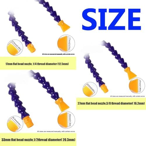 1/4, 3/8, 1/2 pt threaded round/flat nozzle adjustable plastic cooling tubeBidirection Tube Valve, cnc cooling system coolant mister Mist Coolant Lubrication Spray System （10 pieces） - Image 2