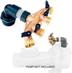 4-Port Hose Adaptor for Irrigation Pump, 1-1/2" Discharge, 4-Way Brass Hose Connector for Pond & Lake Pumps - Image 4