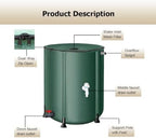 13.2-264 gal Collapsible Rain Barrel, Portable Water Storage Tank, Rainwater Collection System Downspout, Water Catcher Container with Filter Spigot Overflow Kit(Green,0.7x0.98m/380L/100.4gal) - Image 3