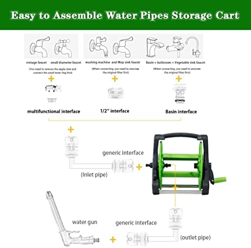Hose Reel Cart Water Hose Reel Cart Hose Storage Rack for Car Wash, Wall-Mounted Garden Hose Reels, Vegetable Field Irrigation Hose Cart, Watering Tools, Hose Not Included (Color : Green, Size : Hos - Image 7