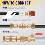 200 Pcs Brass DOT Air Brake Line & Compression Fittings Kit - Image 5