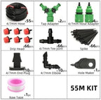 Garden Supplies 5-60M Drip Irrigation System Plant Watering Set Watering Kits Adjustable Drippers for Irrigation Micro Garden Watering System Irrigation Supplies(55M66Pcs) - Image 2
