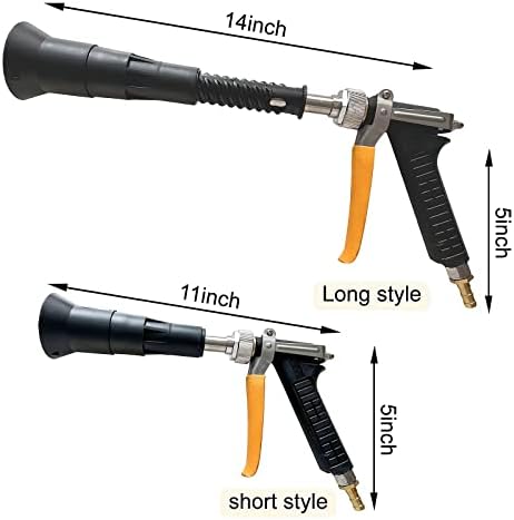 Heavy Duty Adjustable Sprayer Wand,3/8"Brass Hose Barb,Agricultural Spray Gun-Up to 5.5GPM, 400 PSI (Black Heavy Duty Spray Gun) - Image 5