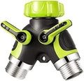 2 Way Y Valve Garden Hose Connector Splitter Adapter, Garden Hose Splitter with Valve, Garden Hose Y Valve Connectors (Color : Green, Size : 10x8.8x4.8cm) by Unknown
