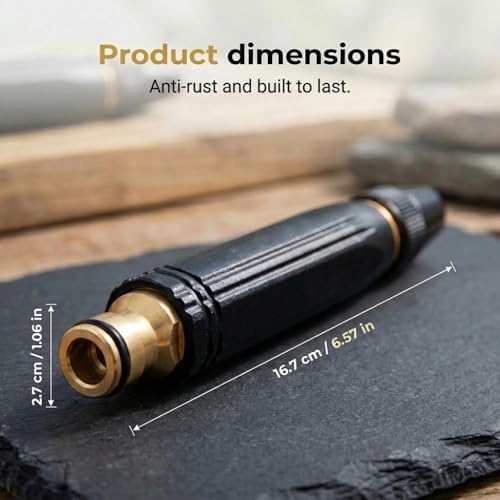 Heavy Duty High Pressure Hose Nozzle, 2026 New 8X Booster Car Wash Water Gun with Adjustable Spray (Jet/Mist/Shower), Copper Alloy, Tool-Free Setup – for Garden, Lawn, Plant Watering (2PCS) - Image 6